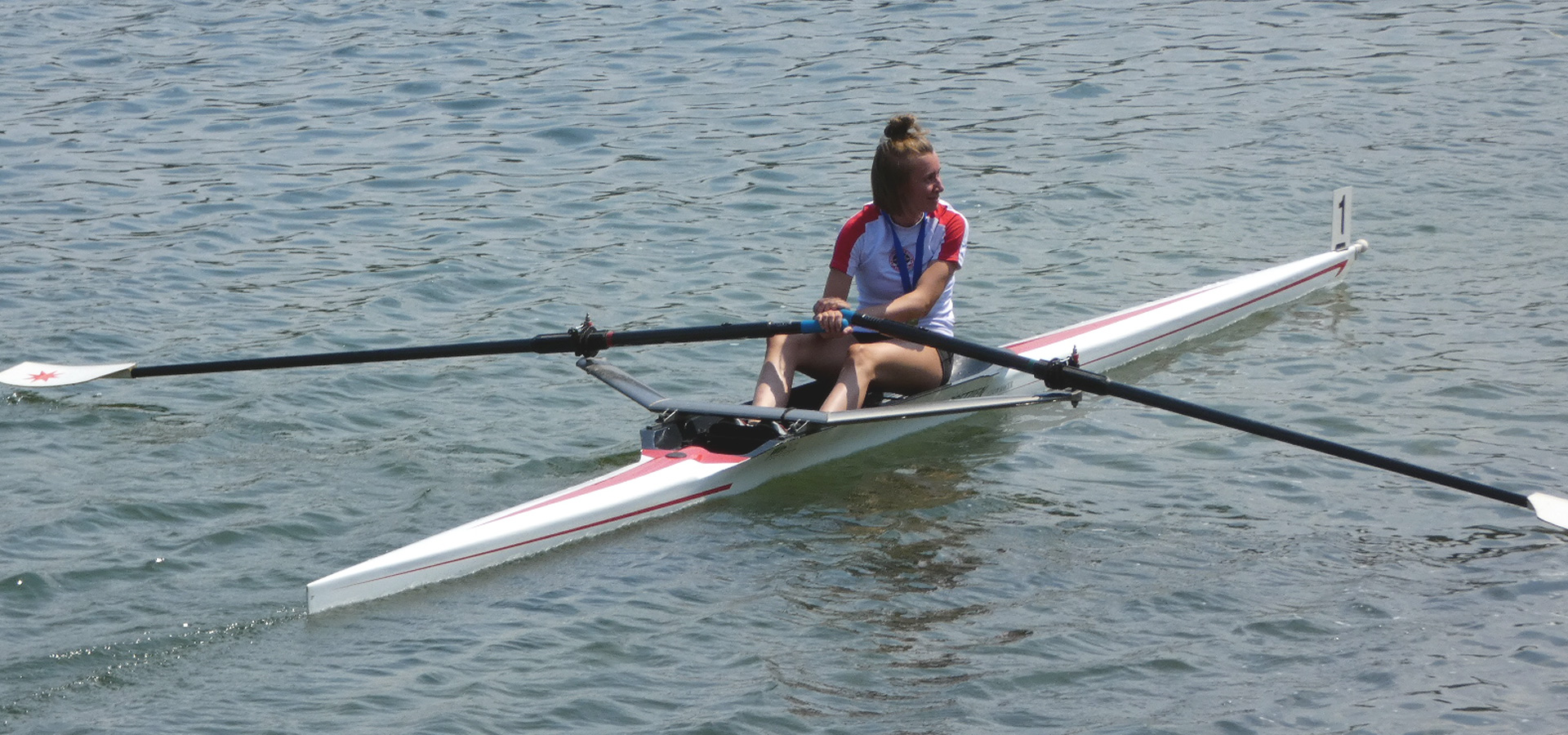 Amelie Wiedfeldt überraschte bei ihrer erst zweiten Regatta die Konkurrenz